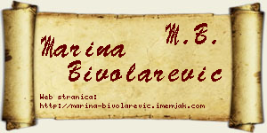 Marina Bivolarević vizit kartica